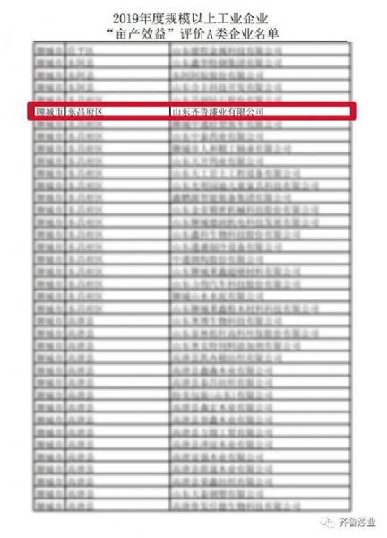 喜報！齊魯漆業(yè)再次入選評價A類企業(yè)名單